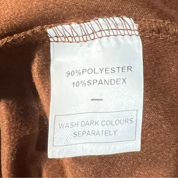 Geifa Women’s Puff Sleeve Crewneck Lightweight Sweatshirt Burnt Orange Size M - Picture 4 of 7